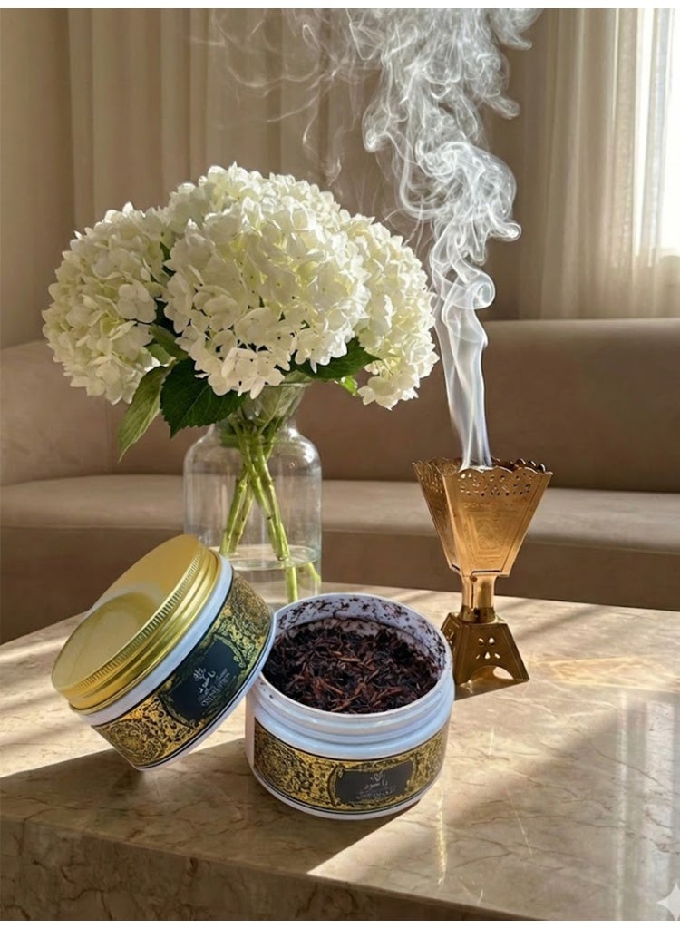 أود أل سعود بخور عود وخشب الصندل 80 جرام، علبة هدايا، عطر يدوم طويلاً، مثالي للصلاة والعبادة والاحتفالات - Image 2